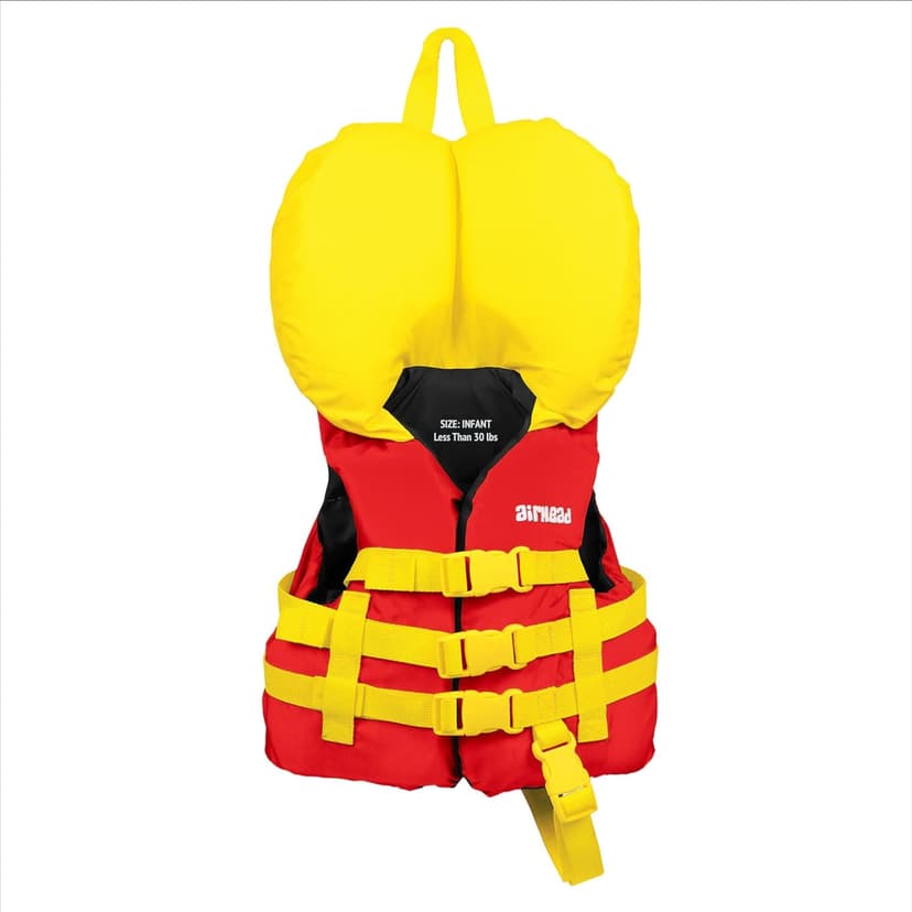 Airhead General Purpose Life Jacket for Adults & Kids - US Coast Guard Approved Life Vest for Men, Women, Youth, Child & Infant, Boating Safety PFD for Fishing & Swimming