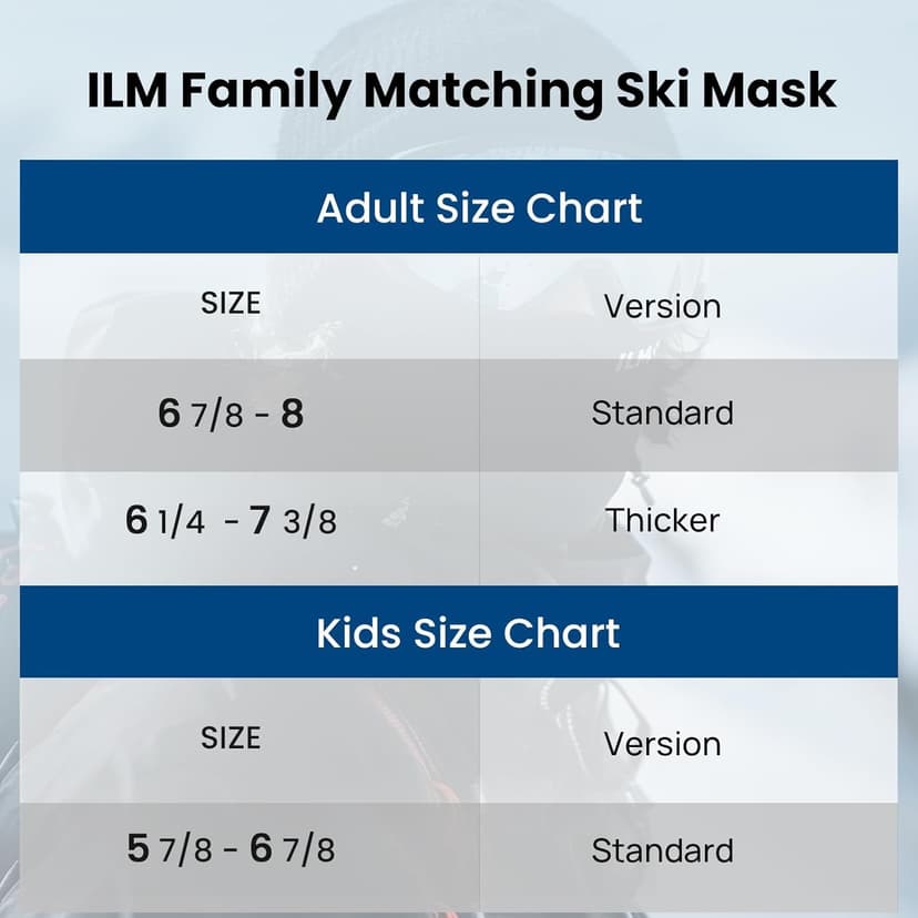 ILM Motorcycle Balaclava Face Mask Adult Youth for Ski Model FM01