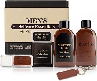 Self Care Bath Set for Man Thank You Gift Basket Regalos para Hombre Anniversary Christmas Fathers Day Gift for Him Gifts for Men 6 Pcs Cedar & Sandal Mens Gift Set, Birthday Gift Set for Men B0DJ7FNJJR