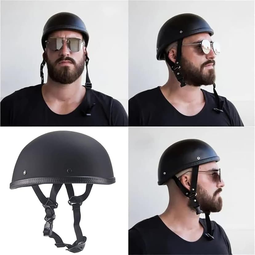 Retro Style Motorcycle Half Helmet - Classic Design Half Motorcycle Helmet, DOT Certified