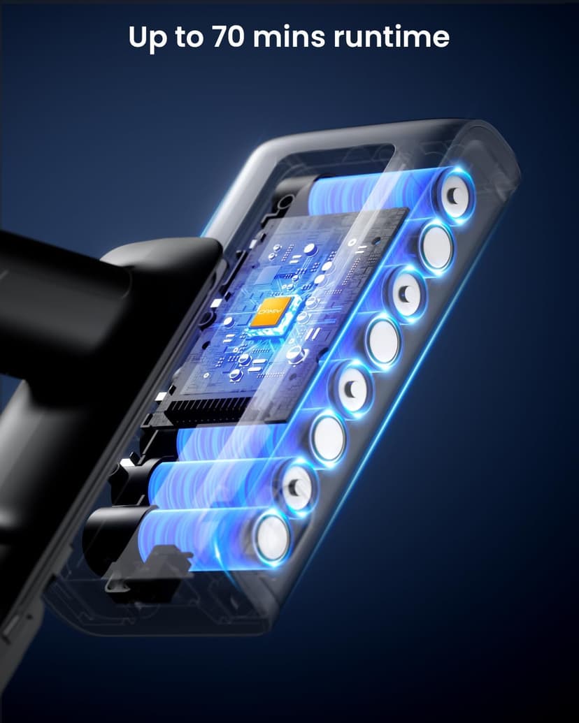 Cordless Vacuum Cleaner, Upgraded 600W 50KPA 70Mins Cordless Stick Vacuum Cleaner with Self-Standing and Touch Screen, Anti-tangle Wireless Vacumm, Vacuum Cleaners for Home/Pet Hair/Carpets/Floors