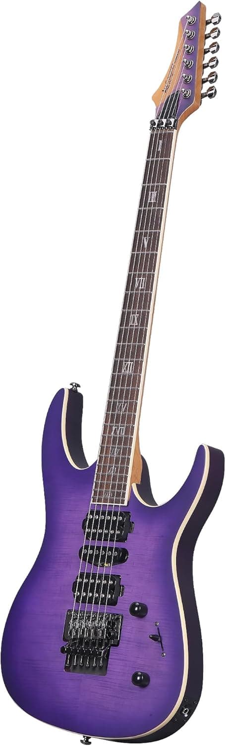 Leo Jaymz Tornado 6-String Electric Guitar - Double-Way Tremolo with Locking Nut, Mahogany Body, Alnico V Pickups,Rosewood Fretboard, Roasted Maple Neck