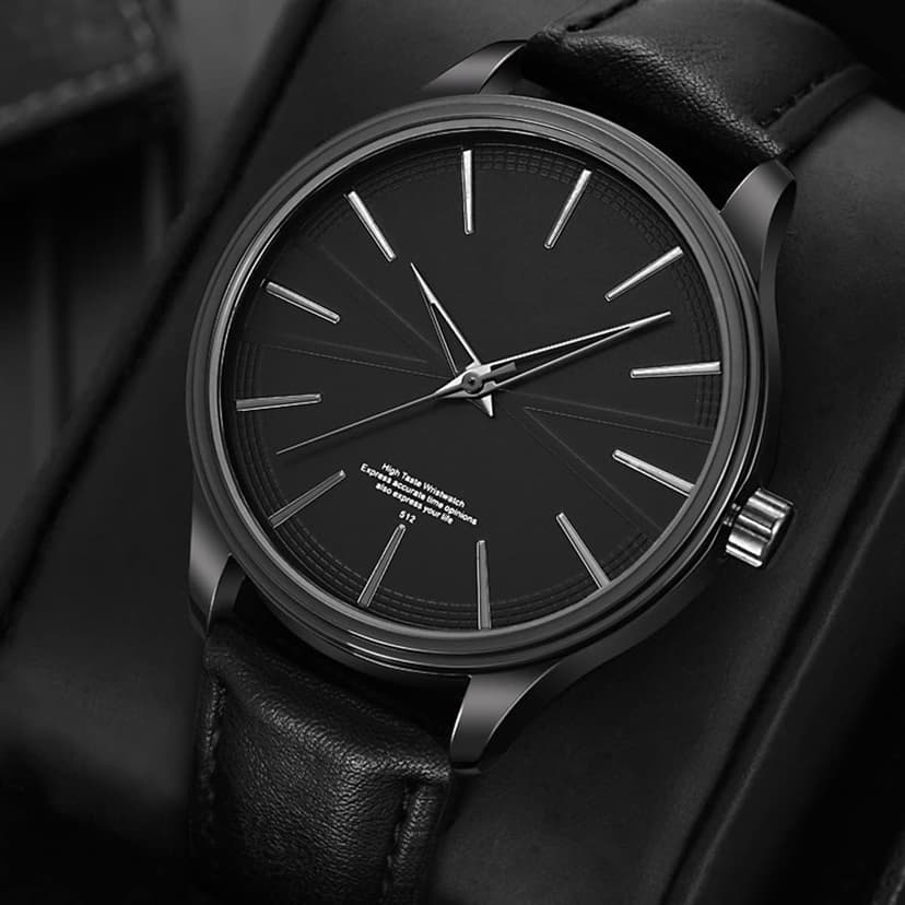 AGEN KGEN Mens Watches Ultra-Thin Minimalist Waterproof Fashion Simple Business Wrist Watch for Men Unisex Dress with Leather Band