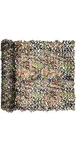 Camo Netting, Camouflage Netting, Hunting Blind Camo Net, Army Party Decorations, Sunshade Fence Nets, Lightweight, Bulk Roll, Mesh, Great for Camping, Shooting, Photograph, Car Cover, Outdoor
