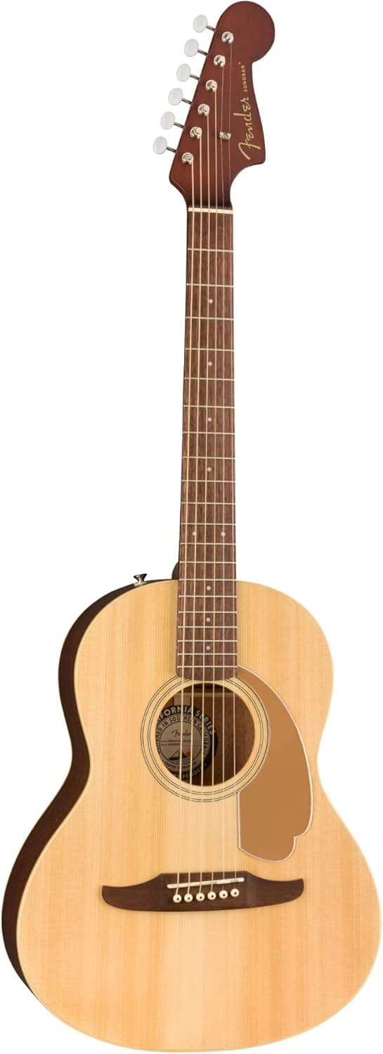 Fender Sonoran Mini Acoustic Guitar, with 2-Year Warranty, Natural, Rosewood Fingerboard, with Gig Bag