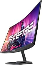 Sceptre Curved 32-Inch Gaming Monitor, 1920 × 1080, Up to 240+Hz, 1ms, 110% sRGB, AMD FreeSync Premium, Built-in Speakers, HDMI DisplayPort, Machine Black (C325B-FWD240 Series)
