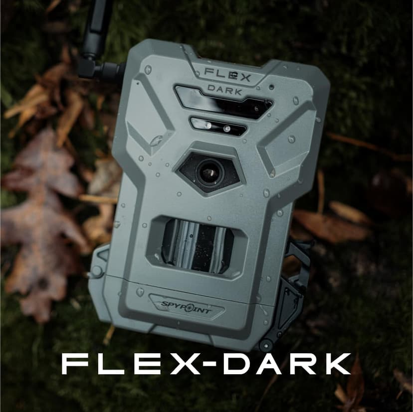 SPYPOINT Flex-Dark Twin Pack Cellular Trail Camera, 40MP Photos, 1080p Video + Sound, No-Glow Game Camera, Hunting Night Vision, Motion Activated,100ft Detection, No WiFi Needed Trail Cam