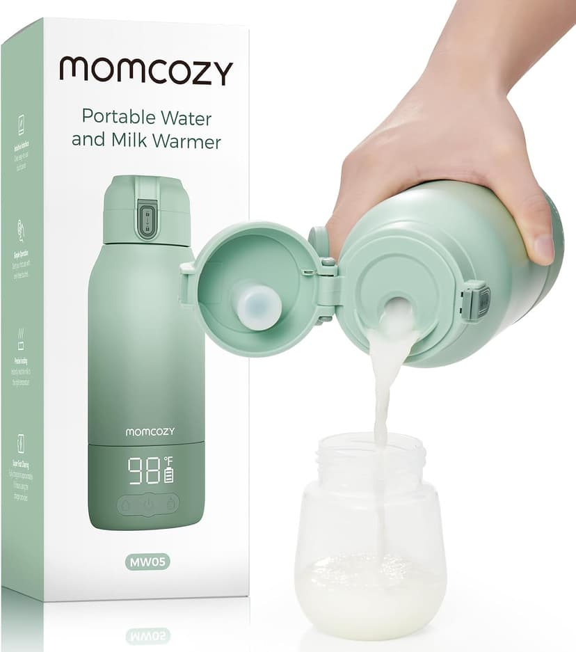 Fast Heating with Nutrients Preserved, Precise Temp Control, Dual Heating Modes for Breast Milk & Water, 17OZ Large Capacity Momcozy Portable Bottle Warmer for Breast Milk, Baby Travel Essentials B0DKHCWJ5G