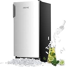 Under Counter Crescent Ice Maker Machine, 15'' W Drainless Built-in Ice Maker, 25 LBS/Day with 22 LBS Storage Bin, Perfect for Commercial Home Bar, No Drain
