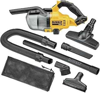 DEWALT 20V Handheld Vacuum Cordless, Car Vacuum with HEPA Filter, 6 Attachments and LED Light, High Performance Dry Only Small Shop Vac, Battery Not Included (DCV501HB)