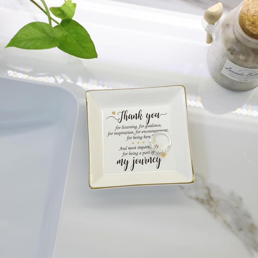 HOME SMILE Ceramic Ring Dish Jewelry Tray for Mom Sister Friends