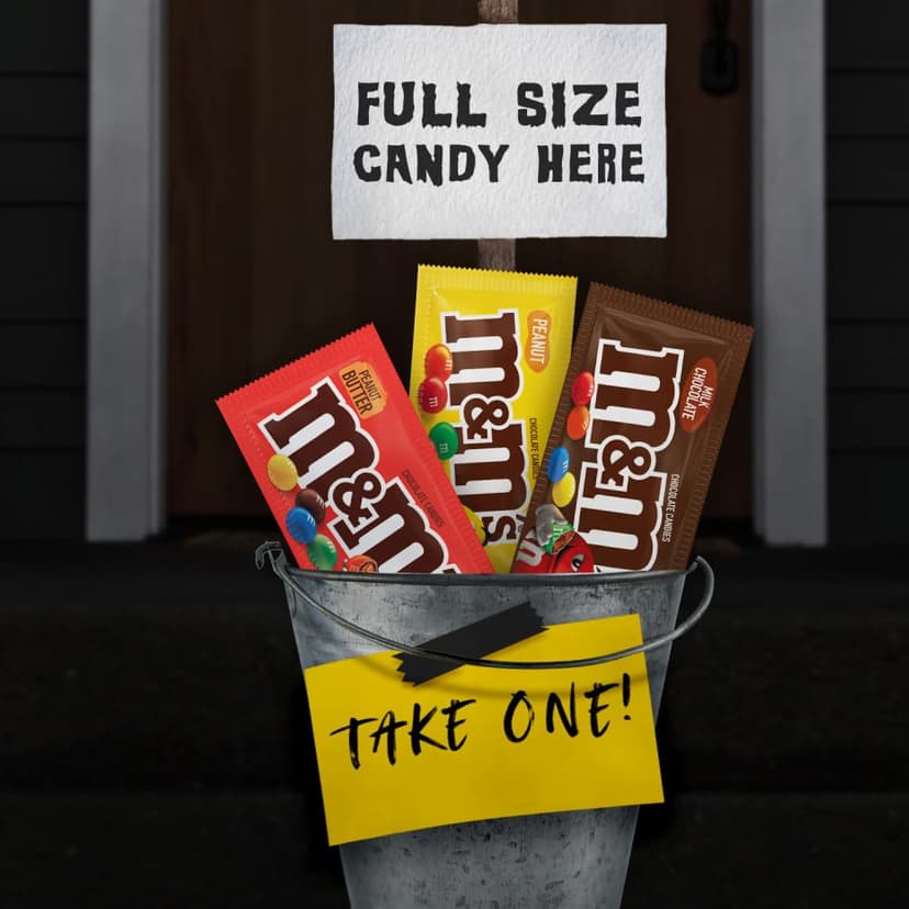 Real Milk Chocolate, Peanut, and Peanut Butter Candy, Individually Wrapped Packs for Sharing at Parties, Baking and Gifting M&M'S Milk Chocolate Candy, Bulk Candy Variety Pack, Full Size, Pack of 18 B004SK4KIG