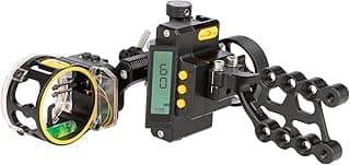 Trophy Ridge Digital React Trio Bow Sight - 2 Micro Adjustable Horizontal Pins, 1 Vertical Pin, Digital Readout, Fast Setup, Dead Set Accuracy, 5 Customizable Profiles, 4 Brightness Settings