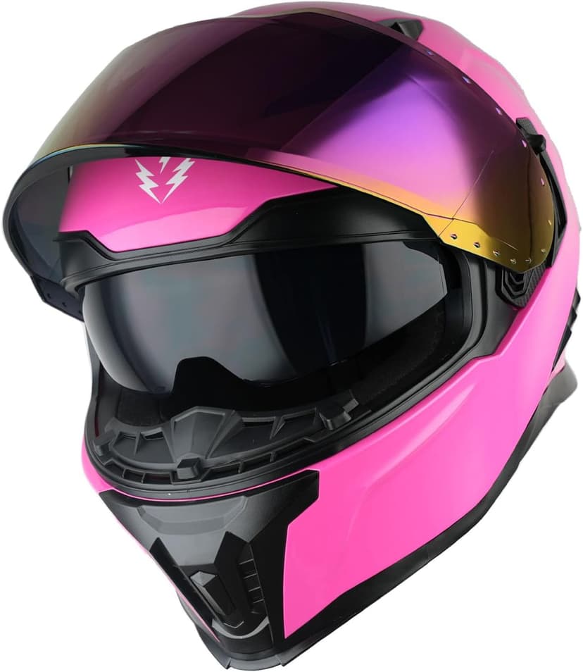 1Storm Motorcycle Full Face Helmet for Adults Men and Women Street Bike Racing Helmet DOT Approved with one Extra Clear Shield