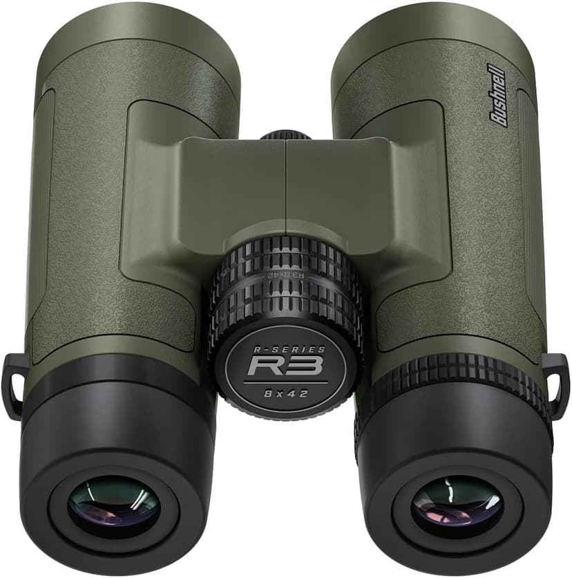 Bushnell R3 Binoculars with Vault Lite Bino Chest Harness, HD Optical System, Fully Multi-Coated Lenses, EXO Barrier, IPX7 Waterproof - Binoculars for Bird Watching and Wildlife Observation