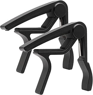 Guitar Capo 2 Pack Black Capo Guitar Clamp for Acoustic Electric Bass Guitar Ukulele