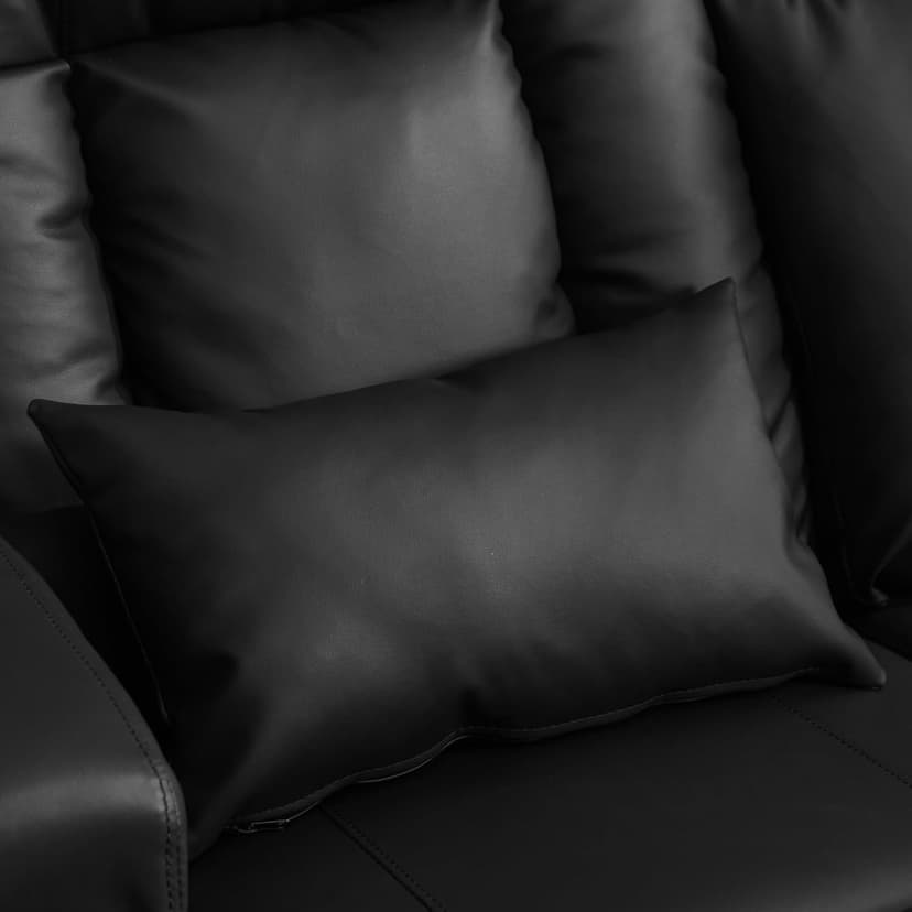 URRED Power Loveseat Recliner Sofa with Massage and Heat, Wall Hugger Reclining Loveseat with Console, RV Couch Home Theater Seating with LED Lights for Living Room (Black, 67" - 2 Seats)
