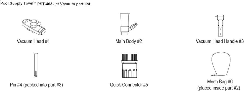 Pool Spa Jet Vacuum Cleaner w/Brush for Frame Above Ground/Inflatable Pools, Spa, Hot Tub Vacuuming, Use Water Pressure from Garden Hose to Vacuum (Use with A Telescopic Pool Pole, Not Included)