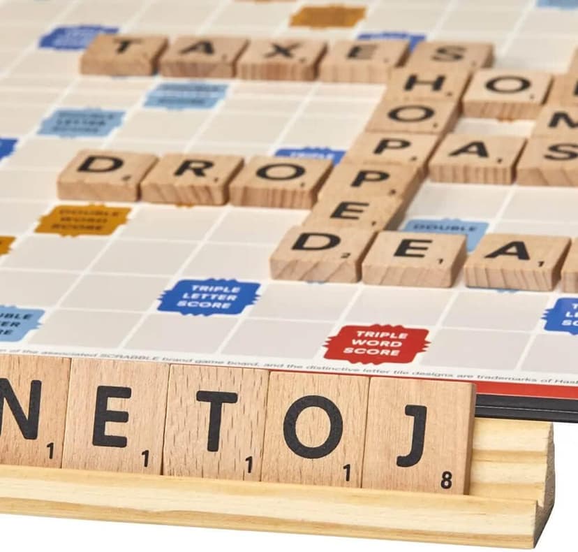 Hasbro Gaming Scrabble Board Game, Classic Word Games for Kids Ages 8 and Up, Fun Family Game for 2-4 Players, The Classic Crossword Game