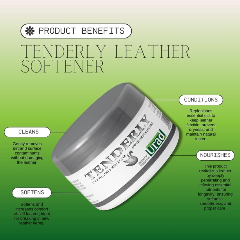 URAD Tenderly leather softener | 5 Ounces| Revitalize Your Boots, Shoes, and Furniture with the Best Moisturizing Formula!