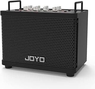 JOYO 15W Portable Guitar Amp Combo | 9 Preamp Models + Looper, Drum Machine, Modulation, Delay & Reverb | Rechargeable Battery | Digital Modeling | for Practice, Solo & Small Gigs (DC-15S)