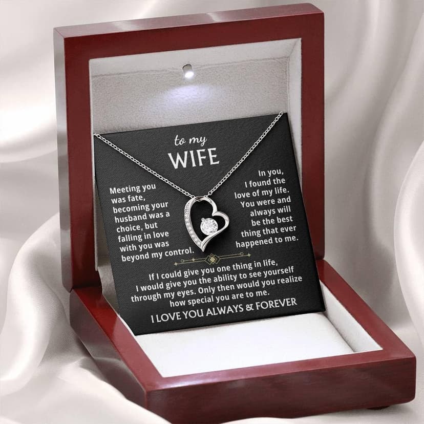 Jewelry To My Wife - The Best Thing That Ever Happened To Me, Forever Love Necklace, Gift for Her, Romantic Christmas Birthday Valentine Gift