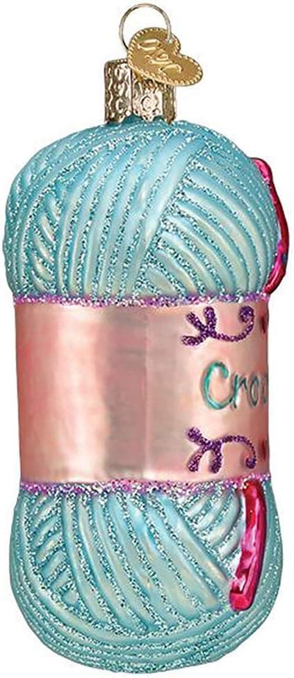 Old World Christmas Crochet Glass Blown Ornaments for Christmas Tree