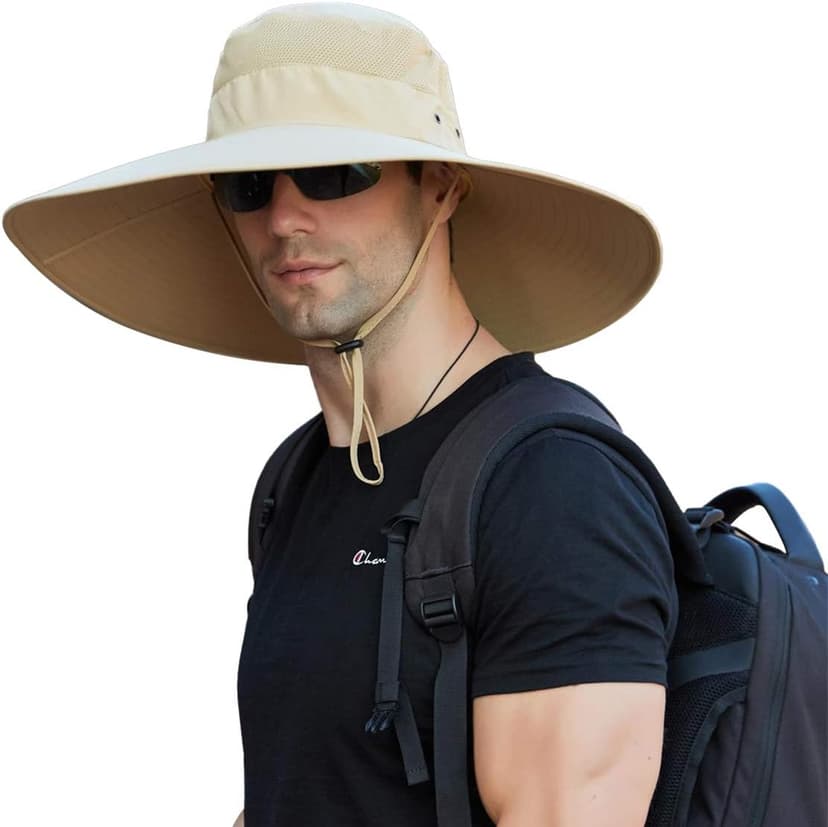 Leotruny Super Wide Brim Bucket Hat UPF50+ Waterproof Sun Hat for Fishing Hiking Camping
