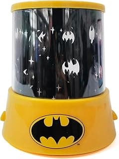Idea Nuova Batman Color Changing Kids Lamp and Nightlight,LED Projection Light for Bedroom Décor, Superhero Night Lamp for Boys & Girls
