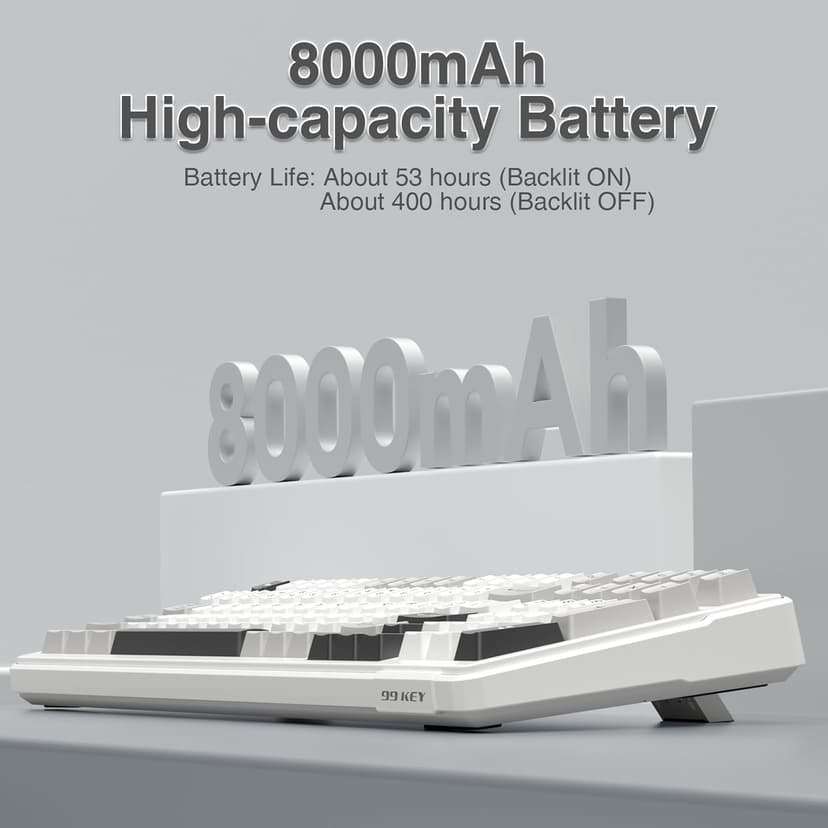 AULA F99 Wireless Mechanical Keyboard,Tri-Mode BT5.0/2.4GHz/USB-C Hot Swappable Custom Keyboard,Pre-lubed Linear Switches,RGB Backlit Computer Gaming Keyboards for PC/Tablet/PS/Xbox