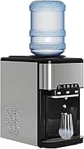 TABU 3-in-1 Countertop Water Dispenser&Ice Maker with 3 Temp Settings, 44LBS/24H, 4LBS Storage, Top-Loading, for 3-5 Gallon Bottles