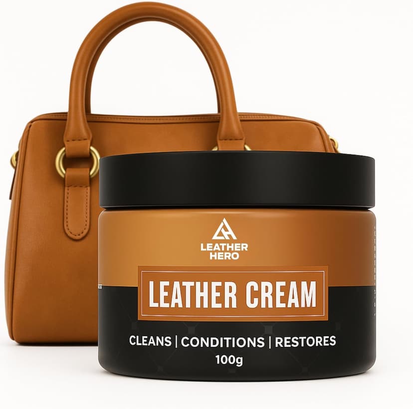 Leather Hero 2-in-1 Purse Cleaner & Conditioner – Leather Cream for Handbags, Designer Bags, Faux & Saffiano Leather – Non-Greasy, Won’t Darken, Safe for Purses, Jackets & More