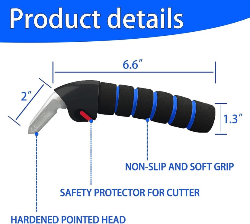 KOUNATSURI Car Door Handle for Elderly Car Assist Support Handle Multifunction Car Door Latch Bar for Seniors and Handicapped(Blue) B0B774BN41