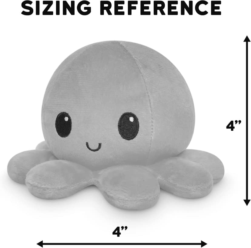 TeeTurtle Reversible Octopus Pink & Aqua 4 Inch Flip Plush B07H48YNJ2
