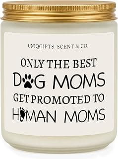Funny Dog First Time New Mom Gift for Pregnant Women, Pregnancy Mothers Day Gift, Moms to Be Gifts Lavender Scented Candle Best Expecting Mom Gifts, 7oz Lavender Soy Candle Jar for Mom to Be B0H8C3MLMN