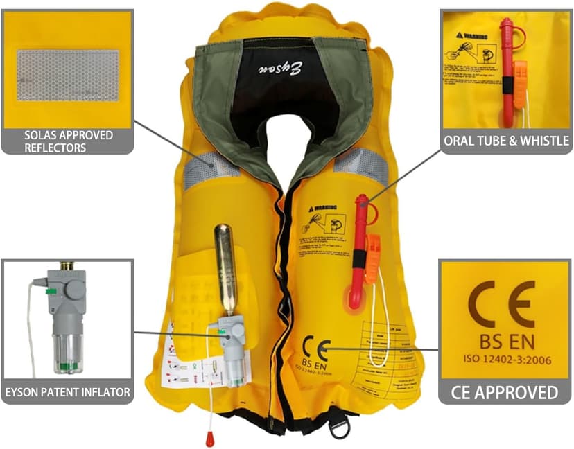 Eyson Slim Inflatable Life Jacket Life Vest Automatic