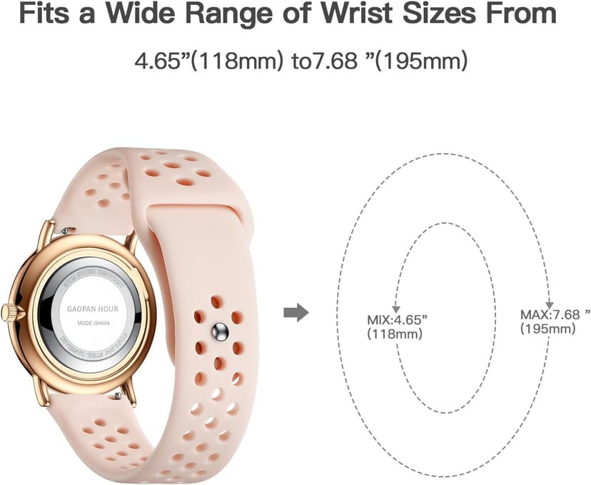 GAOFAN HOUR Waterproof Nurse Watch for Medical Professionals,Doctors Nursing Students Women Men,12/24 Hour Military Time,Luminouse Easy Read Dial,Soft and Breathable Silicone Band