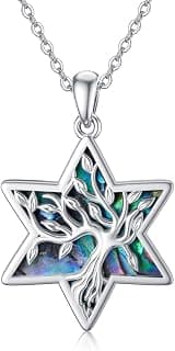 ONEFINITY Tree of Life Necklace 925 Sterling Silver Abalone Shell Celtic Knot Pendant Necklace for Women Jewelry B08ZYHKWJR