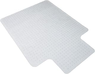 HON Office Chair Mat for Carpet, Clear Desk Mat with Extended Lip for Rolling Computer Chairs, Heavy Duty Vinyl Floor Protector for Low Pile Carpet, 36 x 48 in, Clear