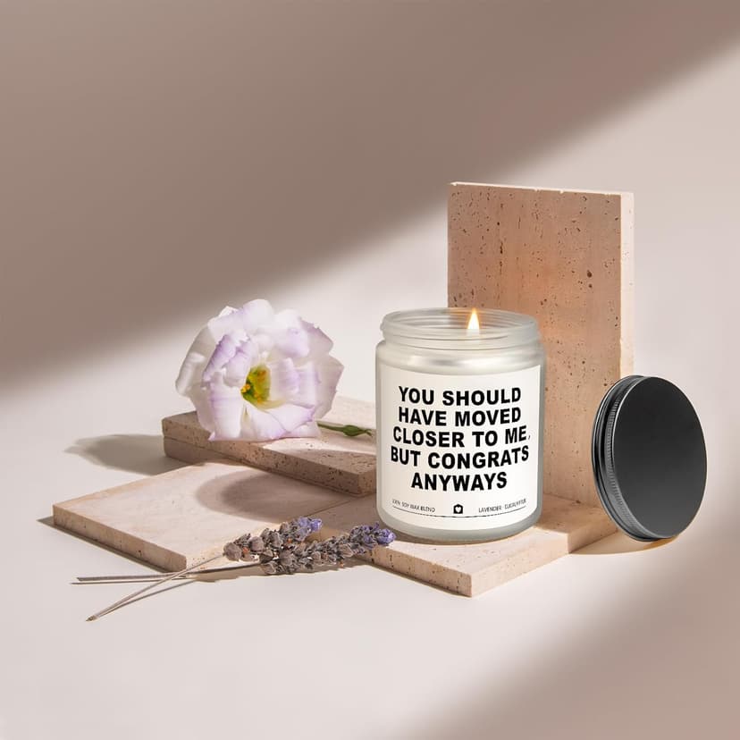 Housewarming Gifts New Home, Best Housewarming Gifts 2025 - Handmade Lavender Scented Candle - New Home Gift Candle Ideas, House Warming Gift for Friends Couple New Homeowner (7oz)