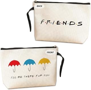 Friends TV Show Christmas Wedding Birthday Gift for Friend, BFF Sister - I'LL be There for YOU Friends Jztco Bestie Gifts for Women Makeup Bag, Friendship Gifts for Women B09NK25NXW