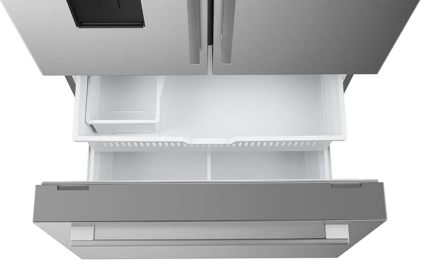 COSMO COS-FDR223GWSS 36 in. Lumin Collection 22.4 cu. ft. Counter Depth French Door Refrigerator, Water Dispenser, Ice Maker, Stainless Steel
