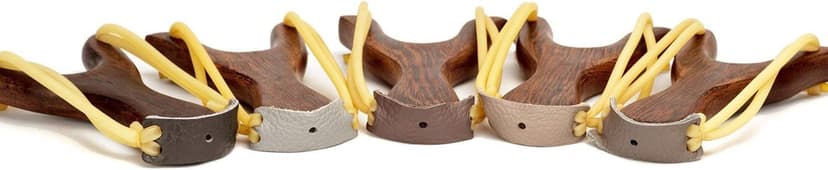 BASUNE Solid Wooden Slingshot with Classic Construction Hunting Slingshot for Catapult Game, Outdoor, Hunting-for Adult (Deep Brown)