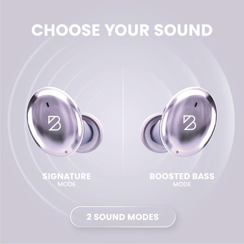 Back Bay Audio Tempo 30 Wireless Earbuds for Small Ears - Award-Winning Sound, Sweatproof Bluetooth Earbuds, Comfortable Ear Buds for Women, Purple Earphones Small Ear Canals, Long Battery Headphones