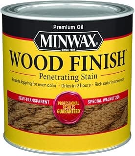 Minwax 222404444 Wood Finish, Special Walnut Stain, Half Pint