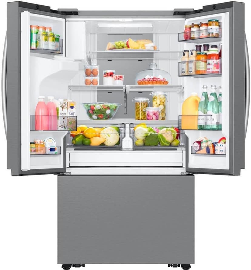 Samsung 31 cu. ft. Mega Capacity 3-Door French Door Refrigerator with Four Types of Ice, Stainless Steel, RF32CG5400SRAA