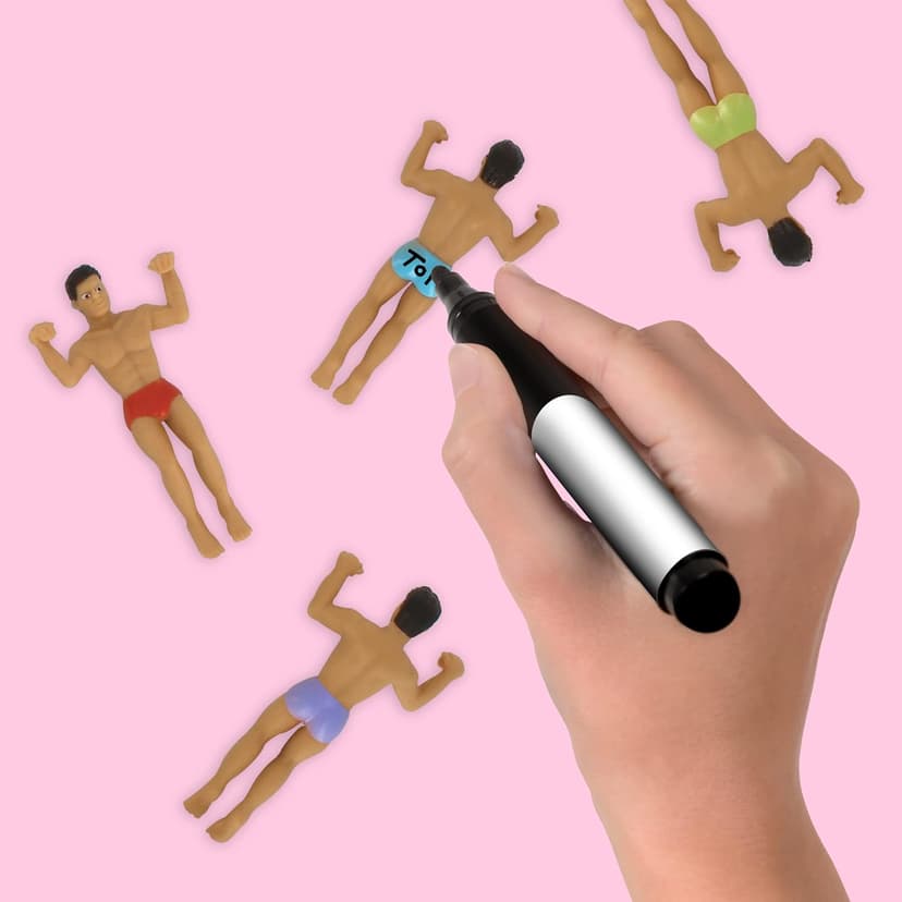 NPW Drinking Buddies Party Edition Drink Markers & Wine Glass Charms – Holiday Party Favour, Stocking Stuffer & Christmas Girls' Night Gift (12-Count, Pen Included)