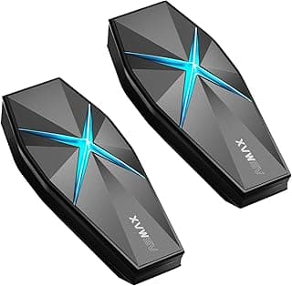 ASMAX F1s Motorcycle Bluetooth Headset With Smart Voice Control, 10 Riders Mesh Helmet Communication Systems, Dual Chip with Audio Multitasking/ENC/No-Magnet Mount, 5mi Intercom for Snowmobile, 2 Pack