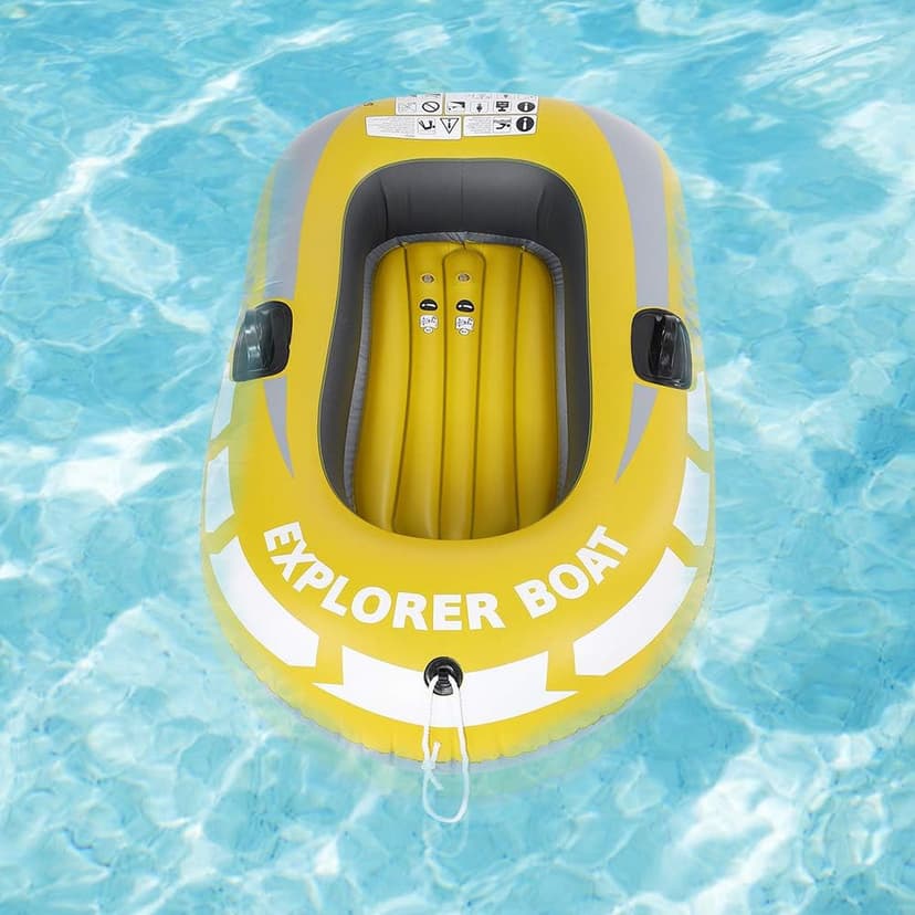 Inflatable Kayak Boat PVC Air Canoe for Fishing Diving Drifting (1 Person Rowing with Double Valve) Inflatable Boat PVC Boot Canoes