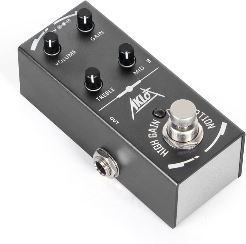 High Gain Distortion Guitar Pedal, AKLOT Electric Effects Pedals Mini Single Type DC 9V True Bypass